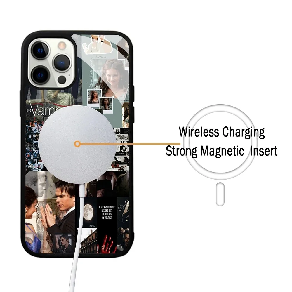 The Vampire Diaries Phone Case For IPhone 15 14 13 Pro Max 11 12 Mini Alex Mirror For Magsafe Wireless Charging Cover