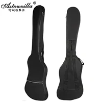 Bolsa de bajo de algodón negro, mochila impermeable de tela Oxford, correas dobles para los hombros, funda blanda acolchada, accesorios