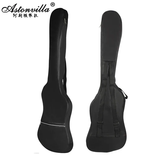 Bolsa de bajo de algodón negro, mochila impermeable de tela Oxford, correas dobles para los hombros, funda blanda acolchada, accesorios