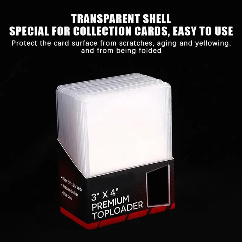 25/100Pcs 3 X 4 Inch Clear Rigid Toploaders With Scratch Proof Surface Perfect For Protecting Sports Trading Collectible Cards