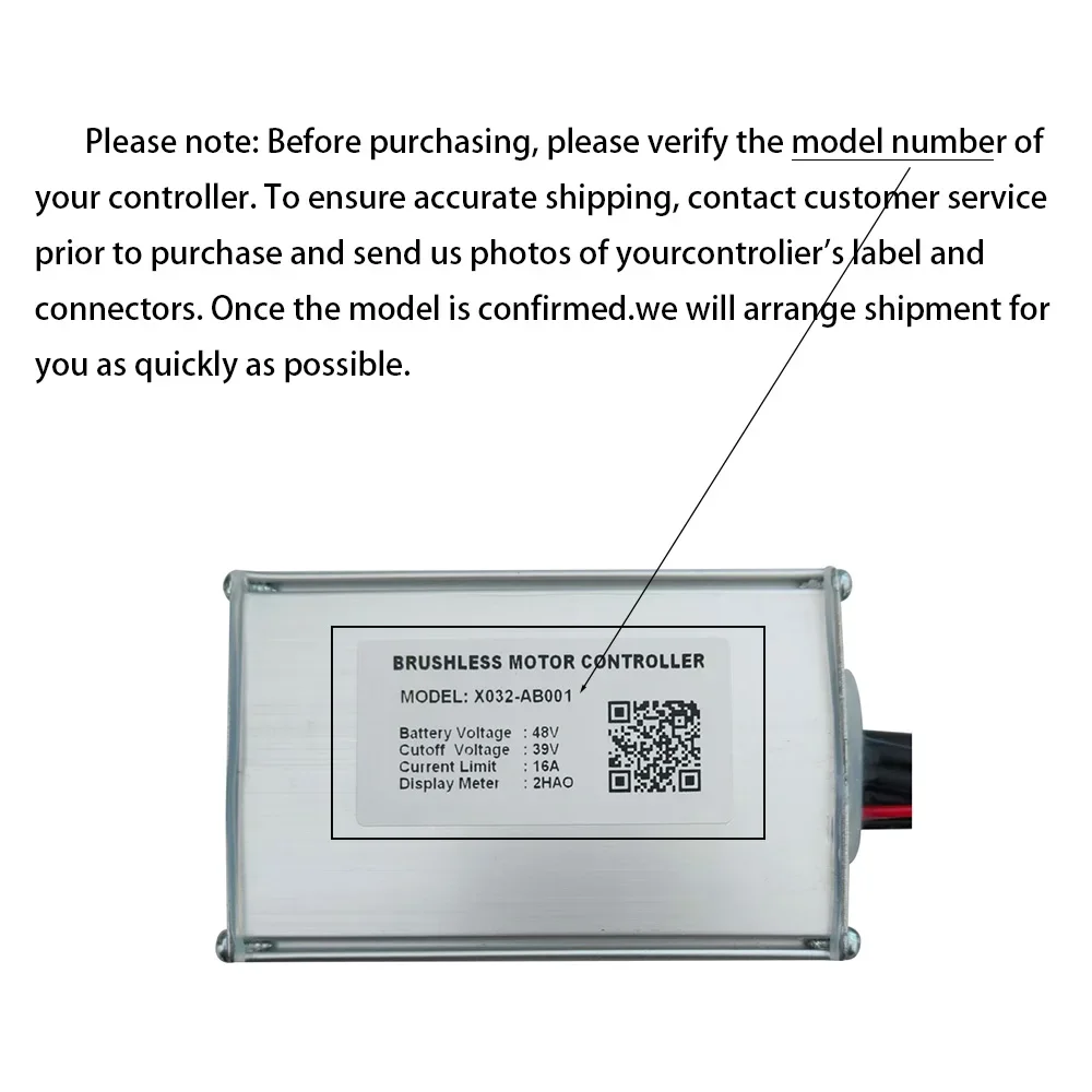 Ebike Brushless Motor Controller X032-AB001 48V 16A for 2HAO Protocol Electric Scooters Speed Parts
