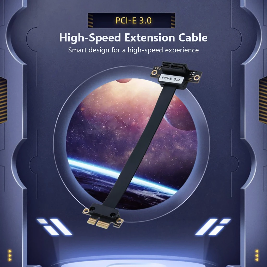 PCI-E 1X 3.0/4.0 GPU-Verlängerungskabel, vergoldeter PCIe X1/X4/X8/X16 Riser für NVMe SSD, Netzwerkkarte, Soundkarte, USB-Erweiterungskarte – Detail 9