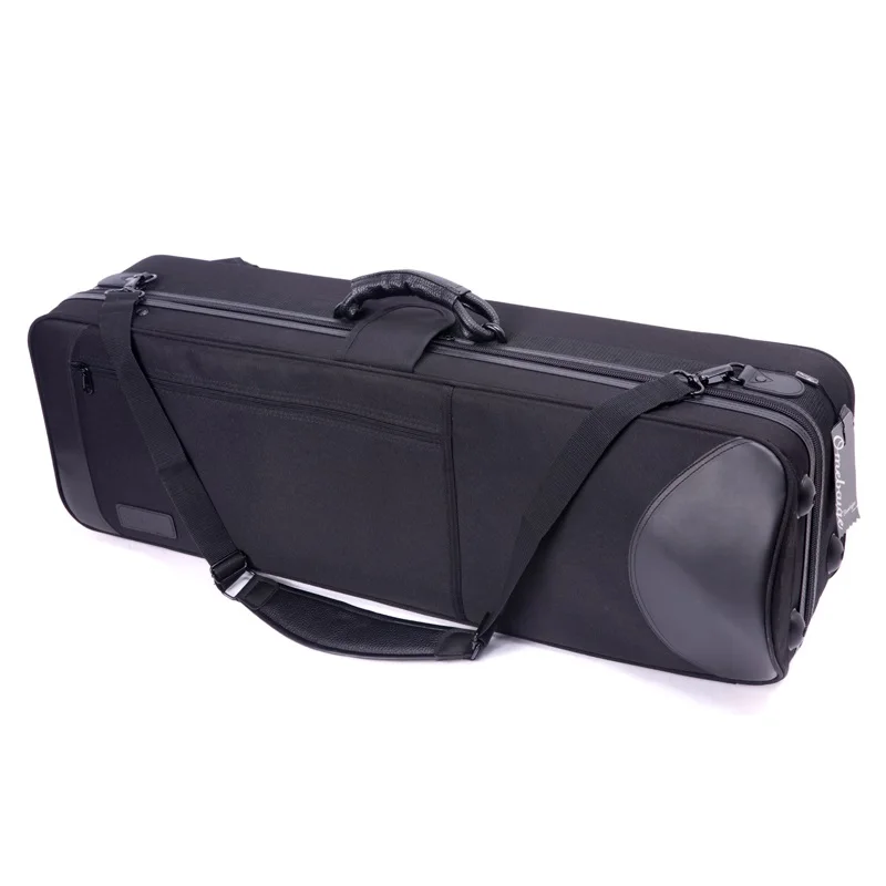 Tenor Trombone Case Bag Double Shoulder Portable Trombone Bag One Shoulder Bag Pulley Box Wheels Bag Waterproof Trombone Box Bag