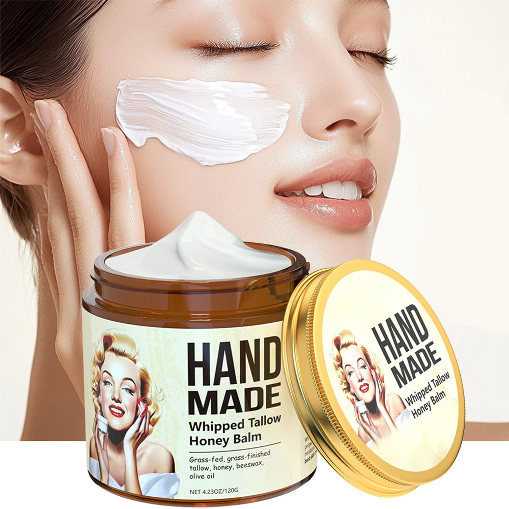 ENVISHA Handmade Skin Care Honey Whipped Tallow Face Cream Anti-aging Wrinkle Whitening Moisturizing Nourishing Beauty Health
