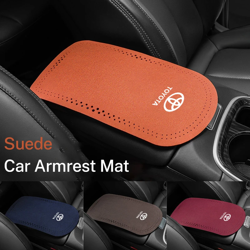 1Piece Fashion Car Armrest Cushion Storage Box Cover Pad Mat Leather For Toyota Avensis t25 t27 Auto Interior Accessories