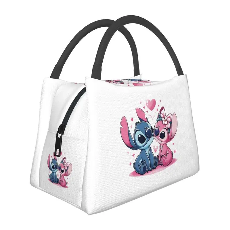

Stitch TV Cartoon Animation Insulated Lunch Bag for Work Office Waterproof Thermal Cooler Lunch Box Women