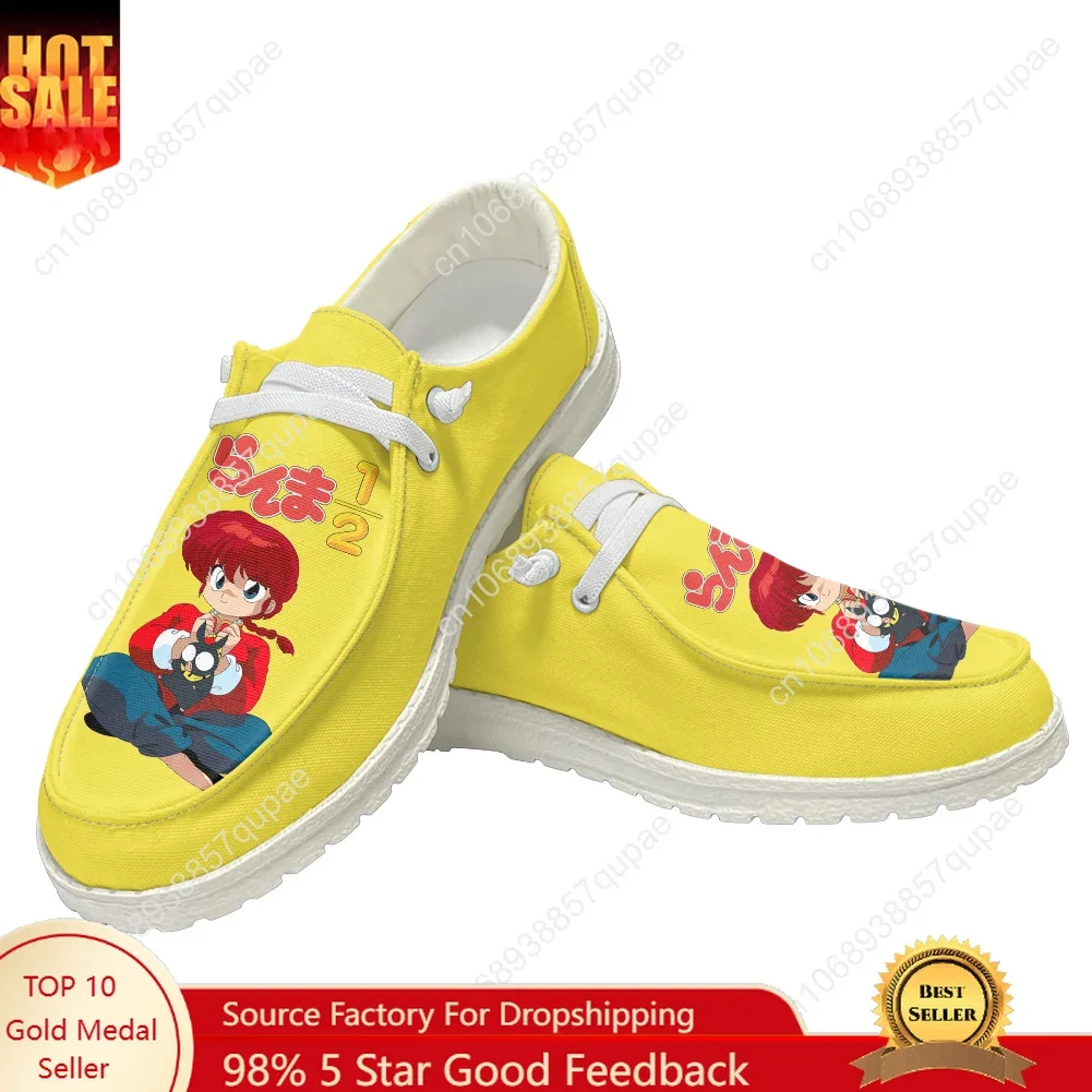 

Ranma Casual Shoes Men Woman Cartoon Cute Anime Flat Shoe Breathable Indoor Outdoor Lightweight Footwear Couple Custom Made