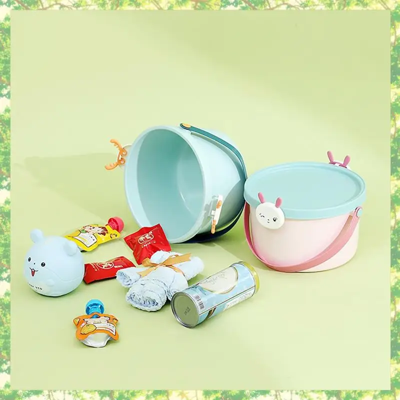 

T84C-2PCS Bins Building Blocks Organizer Storage Bucket Snack Bucket Child Plastic Sand Bucket Water Bucket