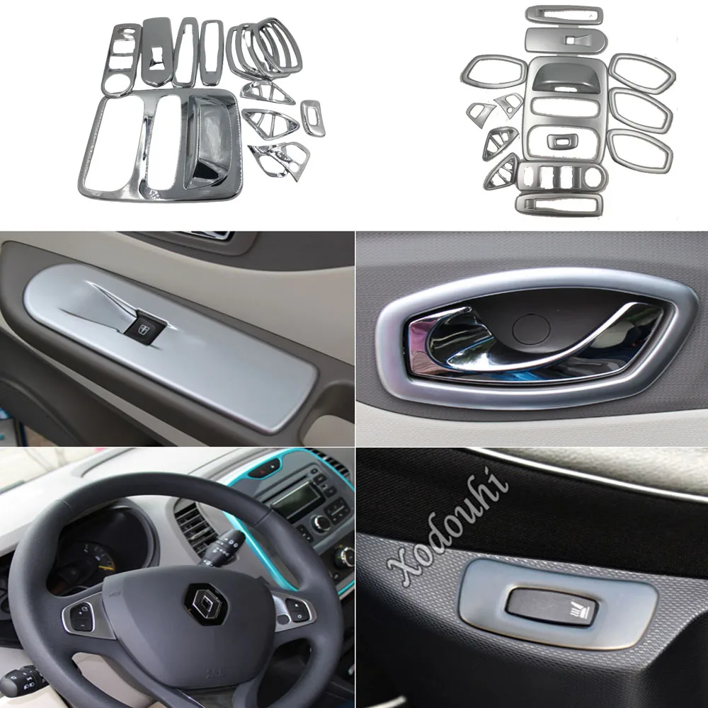 

For Renault Captur Kaptur 2015 2016 2017-2019 Switch Handle Bowl Vent Outlet Outlet Air Condition Panel Control Trim Frame 14pcs