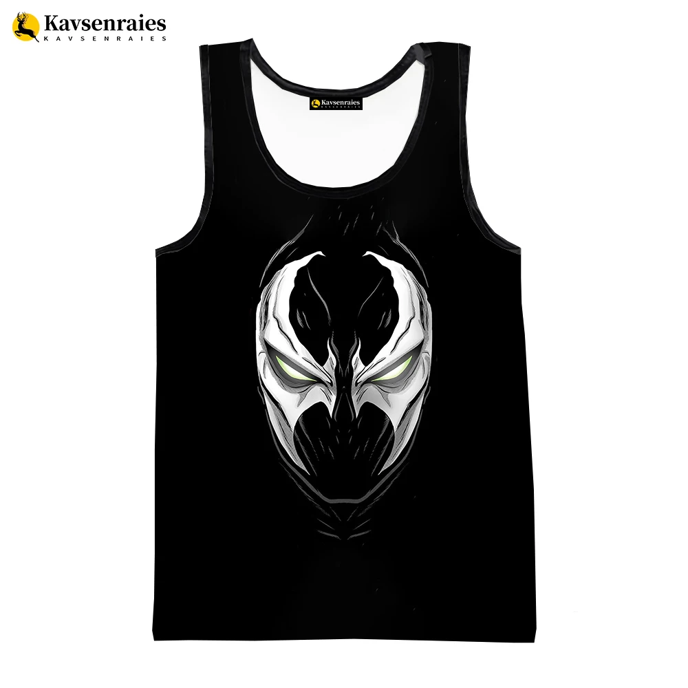 2023 Hot Sale Anime Spawn 3D Printed Tank Tops Men Summer Fashion Casual Sleeveless Shirts Harajuku Streetwear Oversized Tops