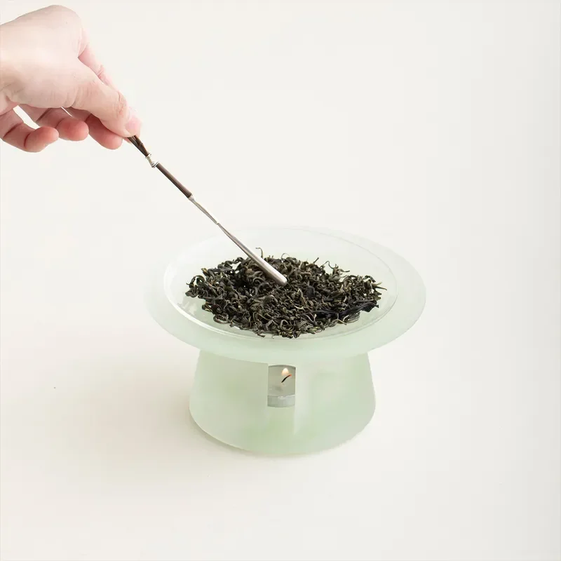 Mint Green Ceramic Tea Warmer Candle Heater Aromatherapy Burner Heat Resistant Dry Flower Incense Holder Home Decor Gift for