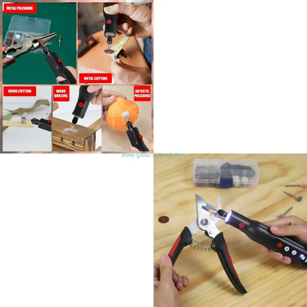 

E74E 155 in 1 Cordless Engraver Tool Featuring Power LED Light and Ergonomic Grip