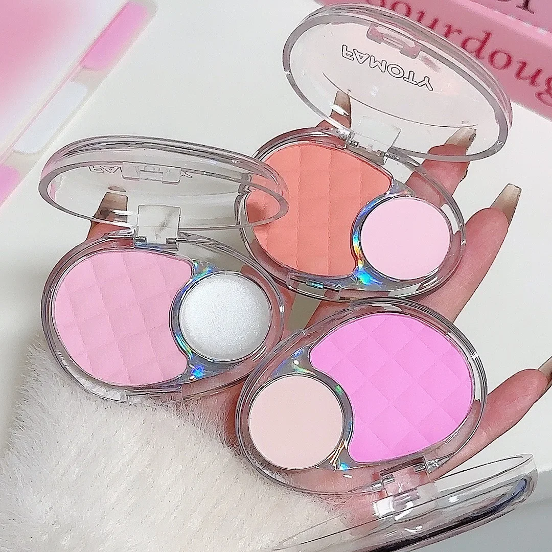 Rubor Mate en Crema 2 en 1 para Labios y Mejillas, Doble Uso, Contorno y Resaltador de Dos Tonos, Rojo Vibrante, Rosa, Gris, Rosa, Nude, Marrón, Larga Duración