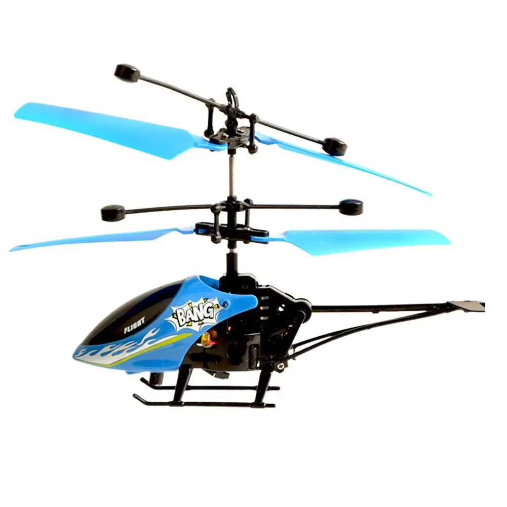 Mini Two-channel Remote Control Aircraft Helicopter Model Educational Children Gesture Intelligent Sensing Electric Drone T K4G8