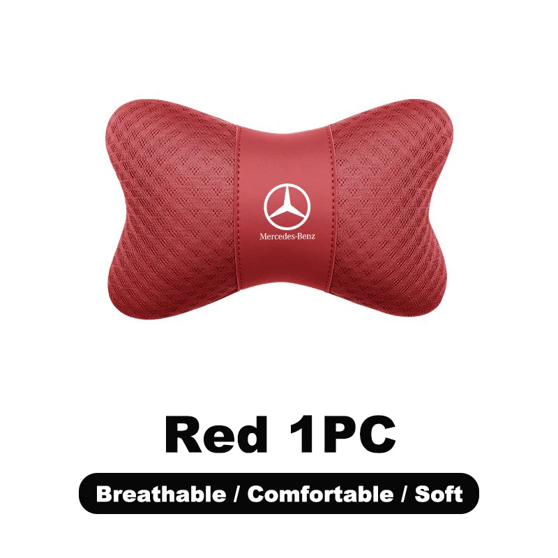 Car Headrest Lumbar Support Set Neck Support Pillow Waist Cushion Back Cushion For Mercedes Benz AMG W124 W202 W203 W204 W210