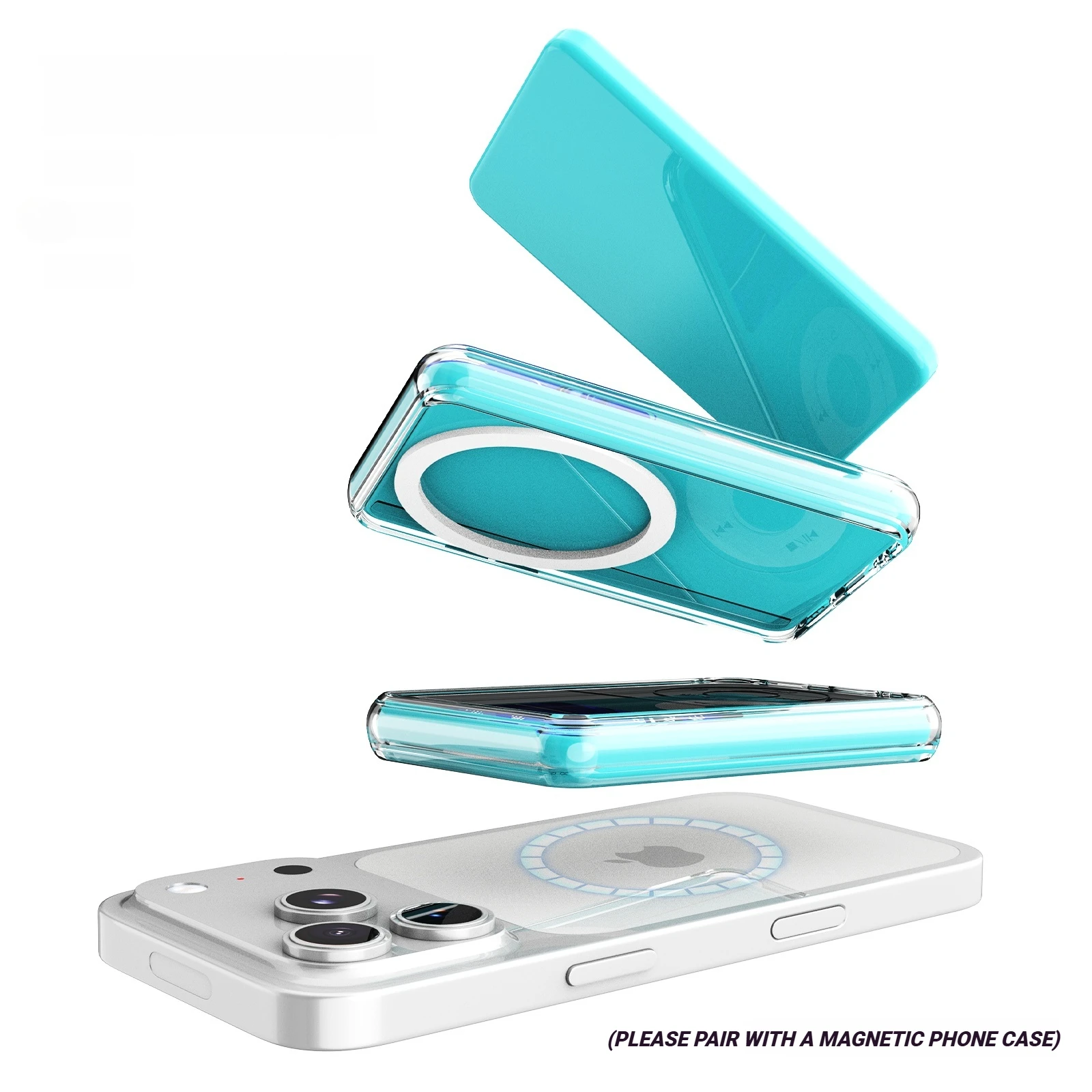 Etui magnetyczne INNIOASIS Y1 z TPU, kompatybilne z MagSafe, ultracienkie, przezroczyste, miękkie etui, przenośna obudowa na odtwarzacz MP3. — zdjęcie produktu 5