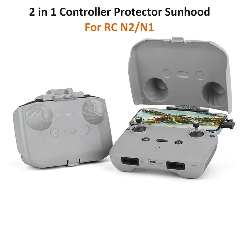 2 in 1 Controller Protector SunHood Control Sticks Guard Protective Cover for RC-N2/1/N3 for Mini 3 4 Pro/ AIR 3/ Mavic 3 Pro