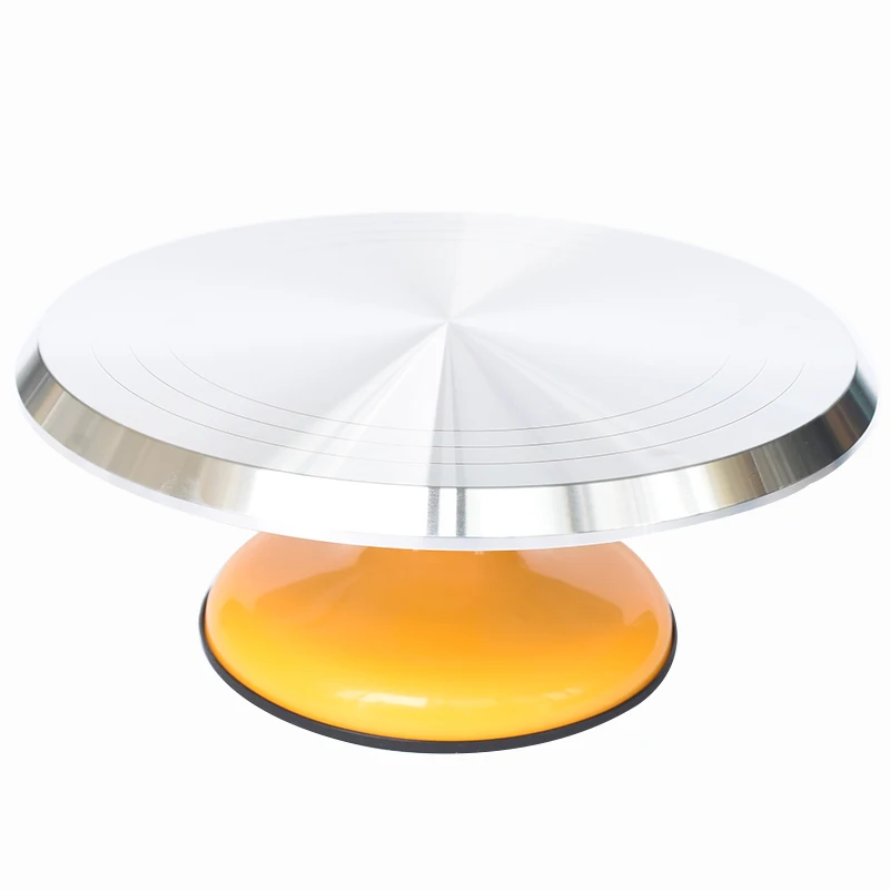 

Household Birthday Cake Mounted Table Aluminum Alloy 12 inch Baking Commercial Table Rotating Plate Flower Mounted Table