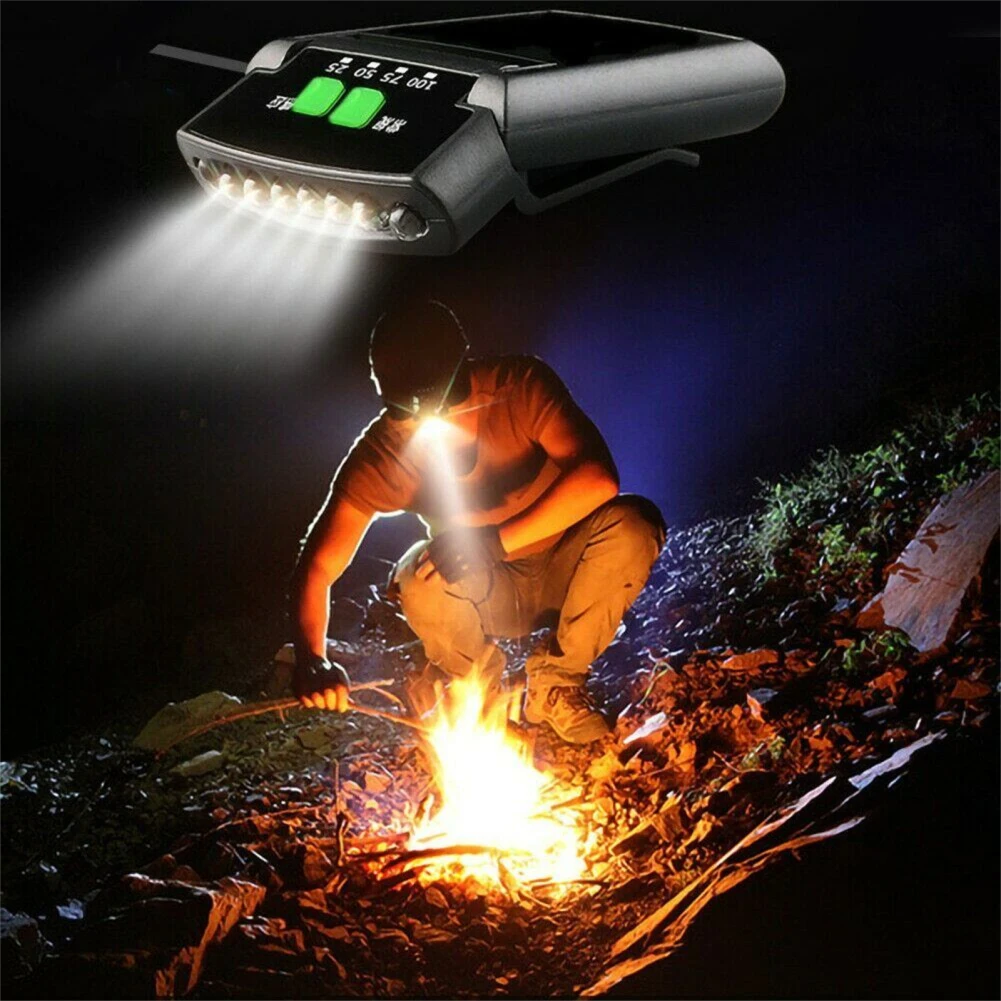 Led Headlight Rechargeable Super Bright Head-mounted Clip On Cap Light Torch For Night Fishing Camping Drop shipping Wholesale