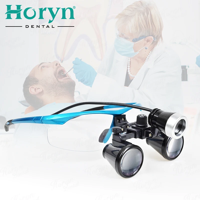 3.5X Medical Magnifier Den tal Metal Frame Loupes Glasses Binocular Surgical for Dentists Other Den tal Equipment