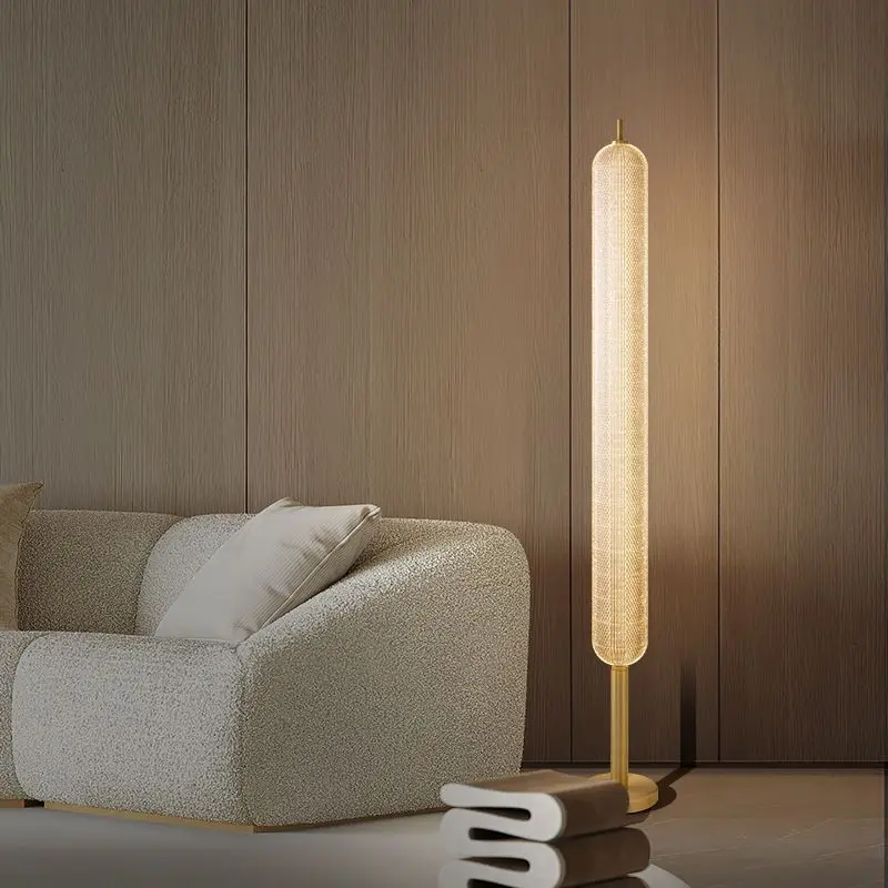 Solid Copper Multifunctional Floor Lamp Integrated Nightstand Side Table Ambient Decor for Bedroom Living Room Sofa Side LED
