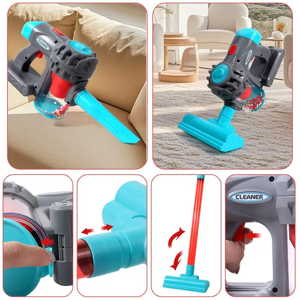 Interactieve 3-in-1 elektrische stofzuiger Fantasiespel Trolley Stofzuiger Simulatie Stofvanger
