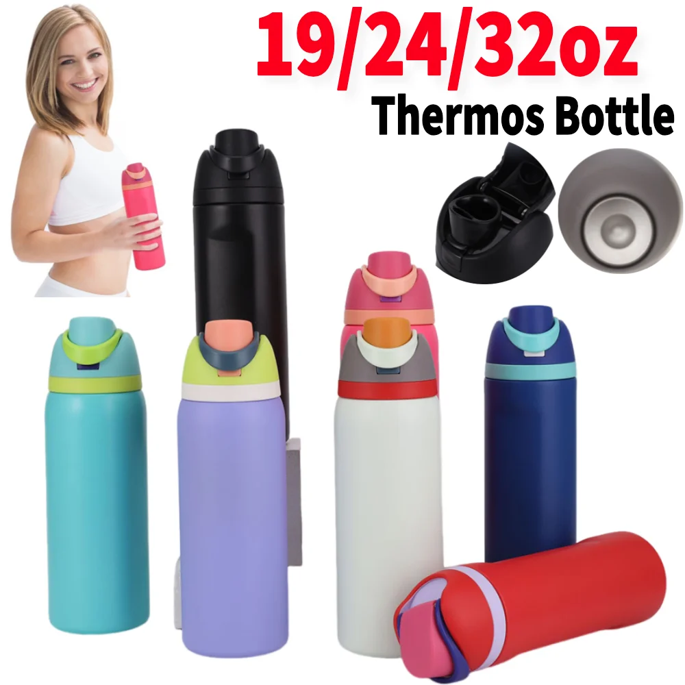 

19/24/32oz Stainless Steel Thermos Cup Sports Water Bottle Portable Insulated Tumbler Cup for Outdoor Travel Vacuum Flasks ﻿