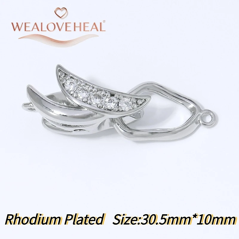 armband verschluss, 1/2 Stück 18K vergoldeter Messing-Bienenverschluss, mit Honigbienen-Motiv auf Muschel, Druckknopfverschluss mit Kleeblatt-Endstück für DIY-Perlenschmuckzubehör – Detail 29