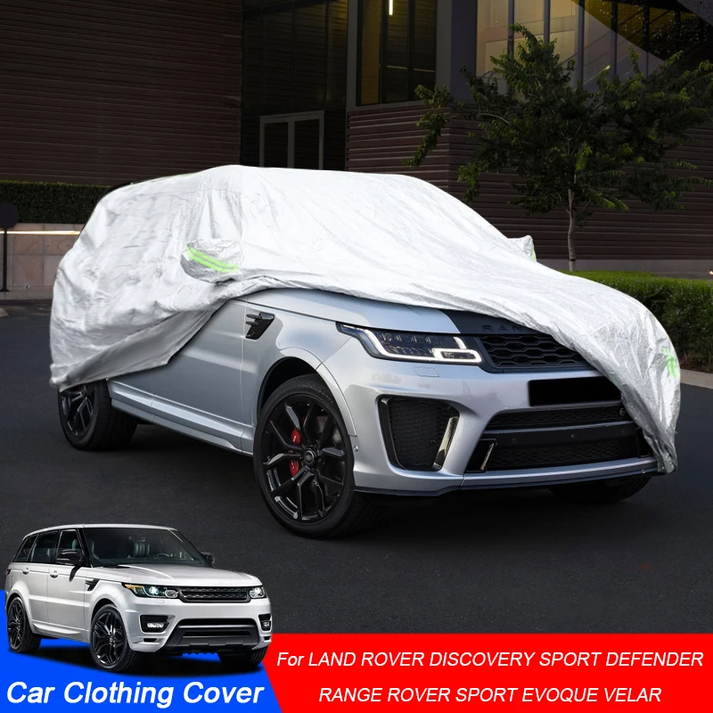 Car Cover Rain Frost Snow Dust Waterproof Anti-UV Cover AccessorFor Land Rover Discovery Sport Defender Range Rover Evoque Velar