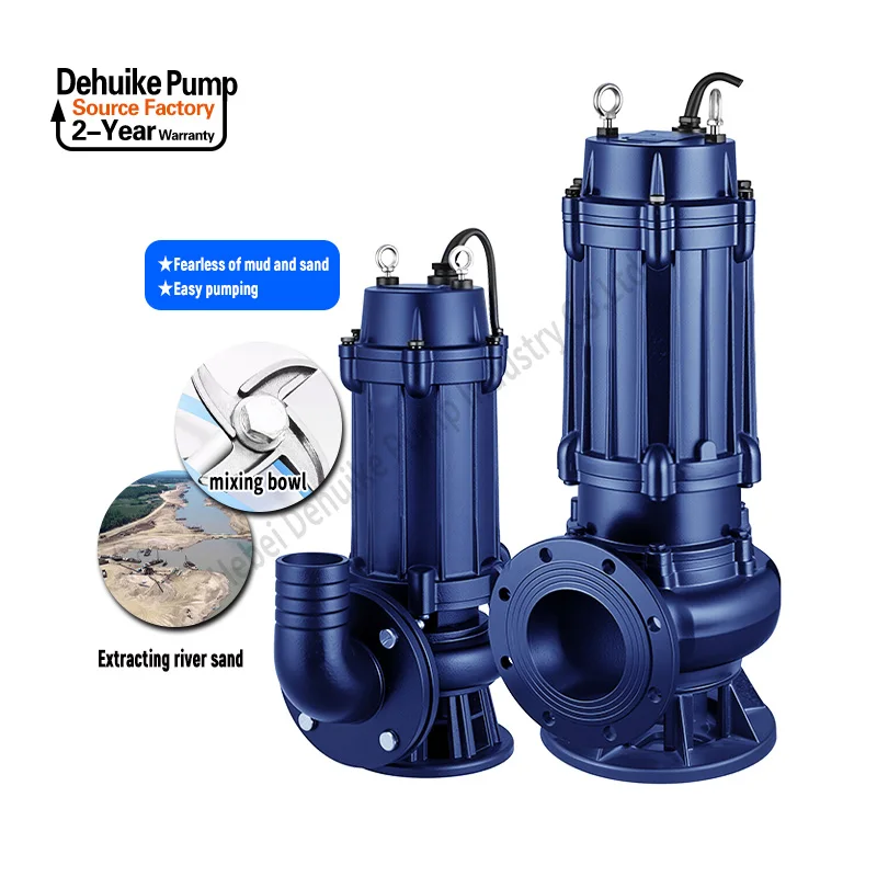 

Series 30hp 22kw Underwater Sewage Drainage Sump Mud Sewage Sludge Dirty Water Submersible Pump