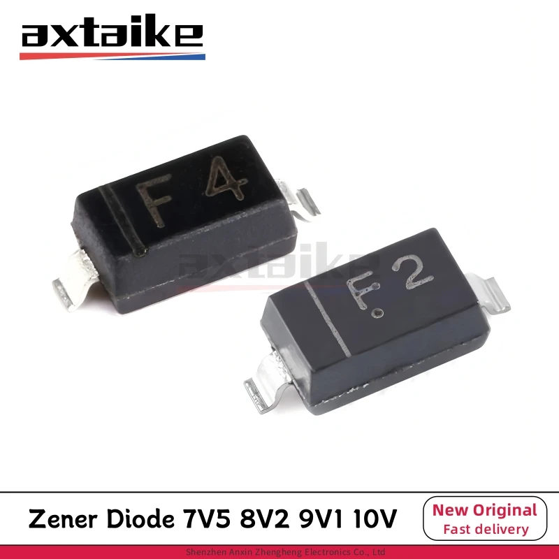 

100PCS MMSZ5236B F1 7.5V MMSZ5237B F2 8.2V MMSZ5239B F4 9.1V MMSZ5240B F5 10V T1G 350mW SOD-123 SMD Zener Diode 7V5 8V2 9V1