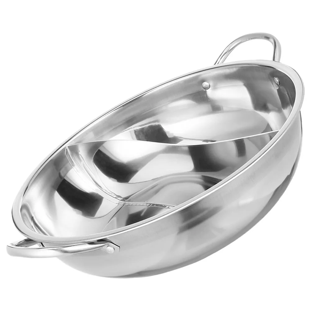 

Duck Stainless Steel Double Flavor Hot Pot Hot Pot Pan Divided Cookware Commercial Home Use