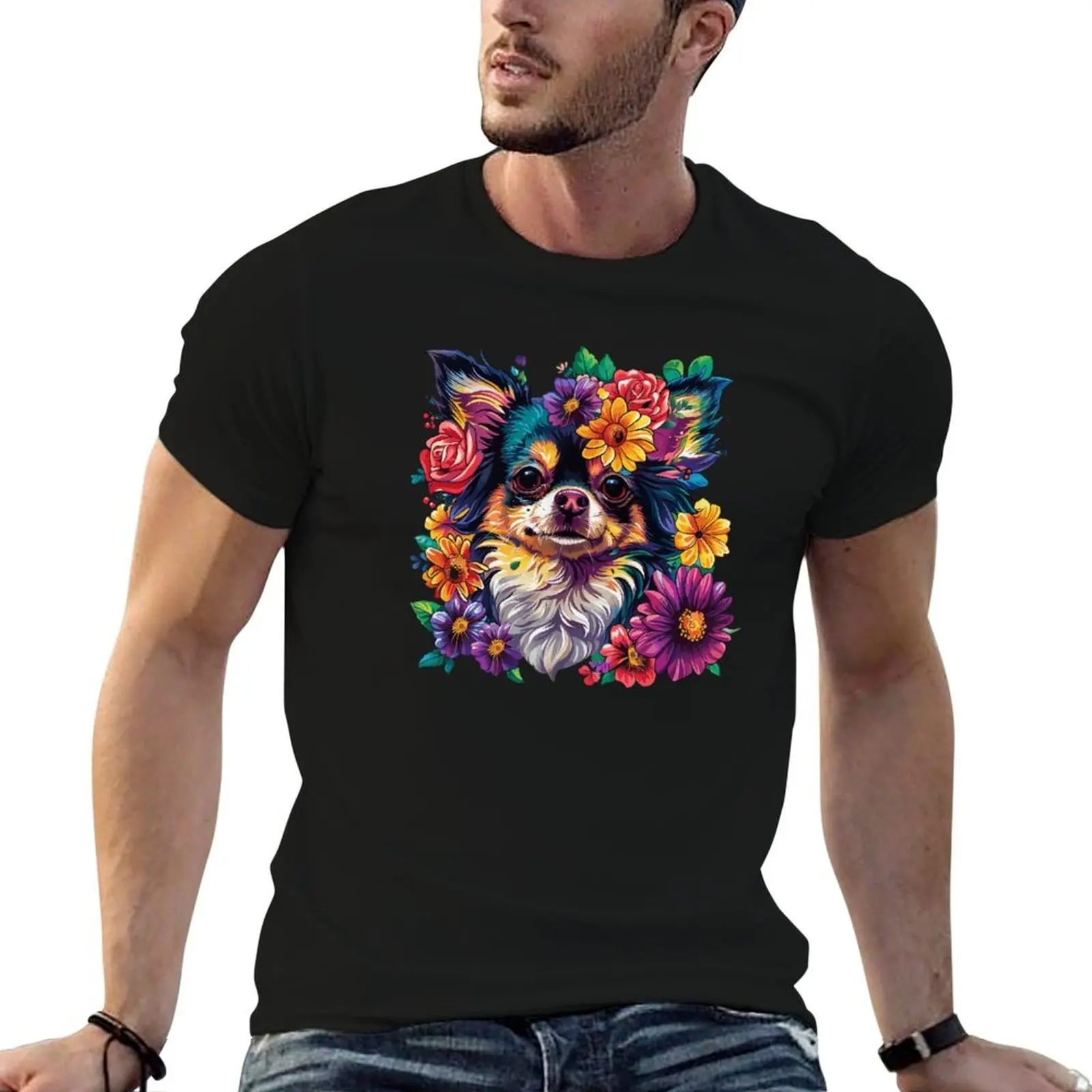 

graphic t t cotton quality high shirt man t T-Shirt Chihuahua cotton pack man for shirts shirts