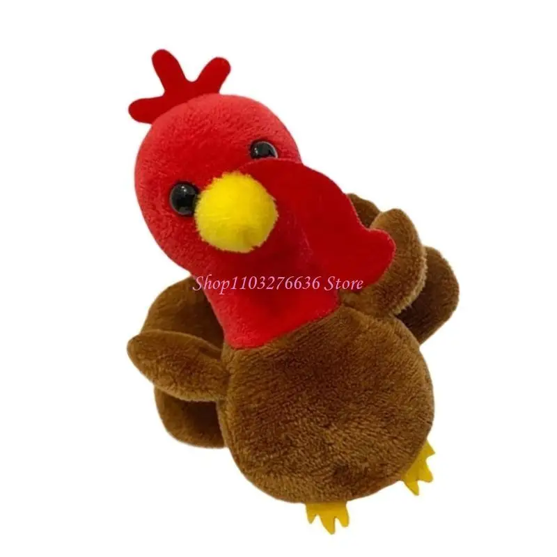 R6FD Children Finger Puppet Plush Farm gà tây Thổ Nhĩ Kỳ Búp bê Búp bê Búp bê Đạo cụ