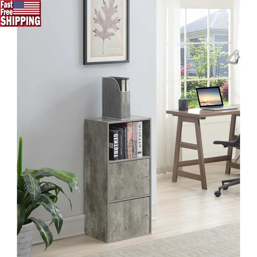 

Xtra Storage 2 Door Cabinet with Shelf Versatile Storage Solution Magnetic Hinges Easy Maintenance Office Living Room Organizer