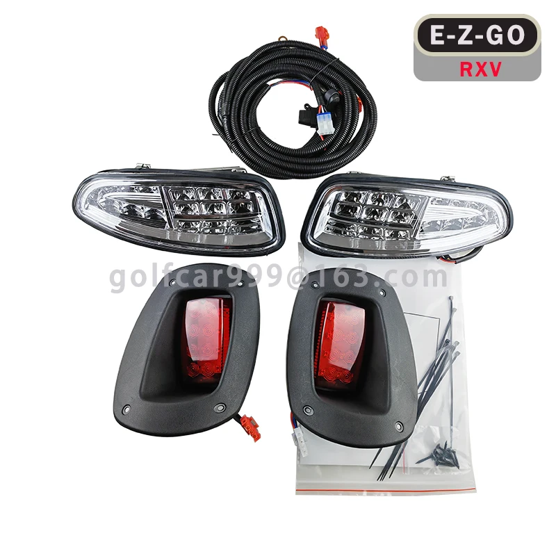 

EZGO RXV LED headlamp kit is applicable to the tail lights of golf cart, electric sightseeing car and patrol car