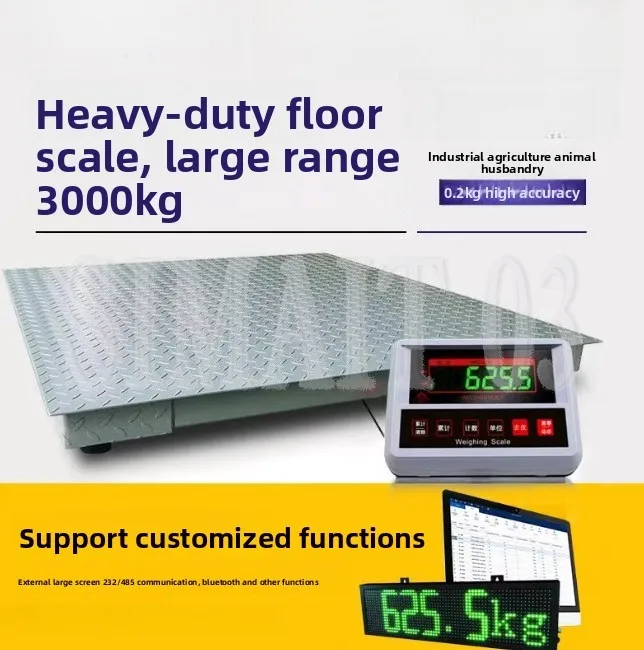0.6x0.8m Industrial Digital Scale - 1 Ton Capacity for Commercial Weighing