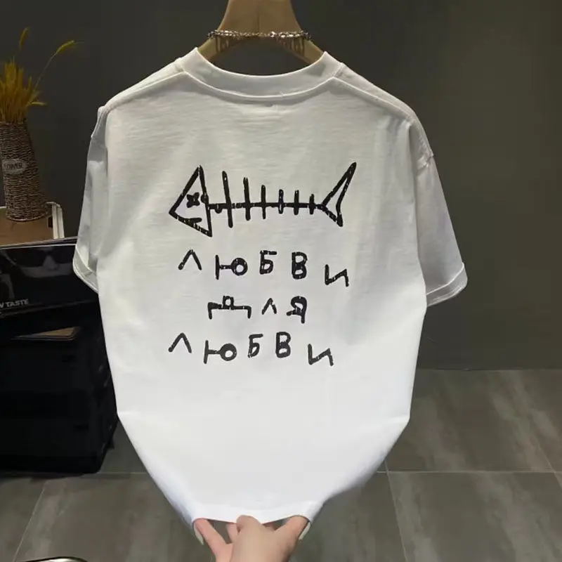 

Новая мужская футболка с круглым вырезом и коротким рукавом, универсальная, стильная, модная, для мужчин, лето 2026
