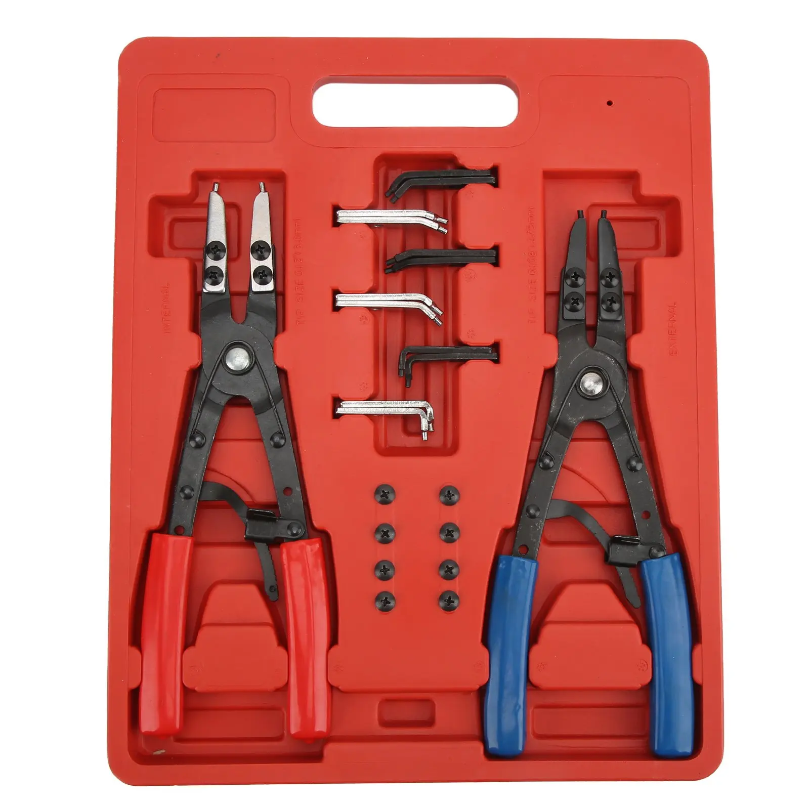 

2pcs Heavy Duty Internal External Snap Ring Pliers Universal Metal Circlip Pliers Set Car Repair Tool