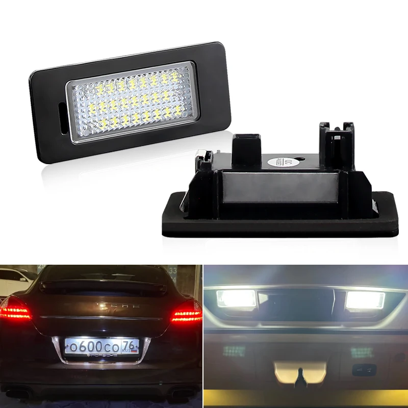 2 SZTUK Lampka oświetlenia tablicy rejestracyjnej LED do Porsche Panamera 970 4D 2010 2011 2012 2013 2014 2015 2016 Tylne światłoOEM # :8TO 943021