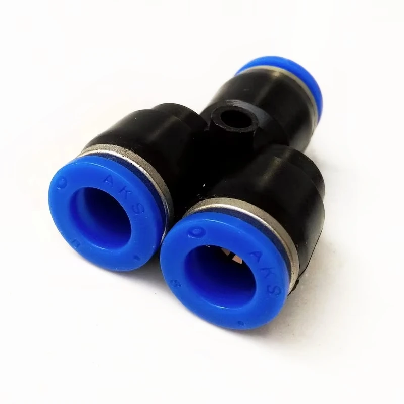 10pcs/lot  Pneumatic Air Fitting 8mm to 8mm to 8mm Y Shape Quick Fitting Connector PY-8
