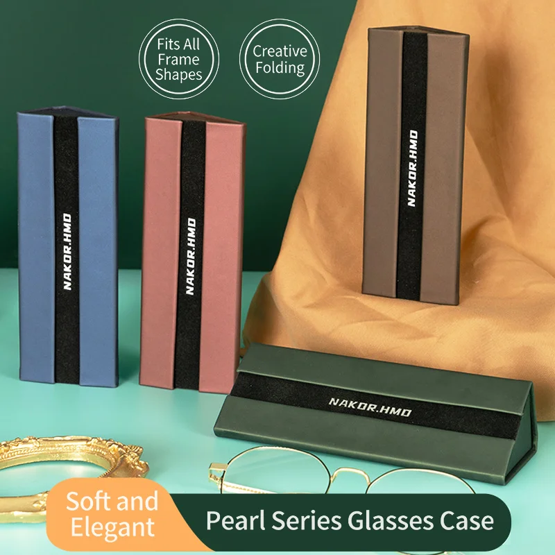 

Custom Wholesale Folding Glasses Case High Appearance Premium Minimalist Portable Luxury Myopia Sunglasses Storage Box Oem