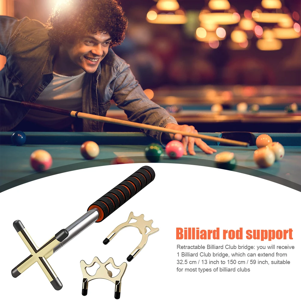 Billiards Cue Rack Stick Cue Stick Bridge Telescopic Bridge Stick Cross Rack Pool Table Accessories Billiard Accessories