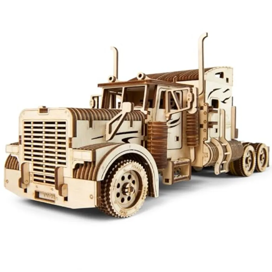 

Heavy Truck 3D Wooden Puzzles for Adults Birch Plywood, Natural Wood Color, Precision Laser-Cut Eco-Friendly, Display-Ready Hob