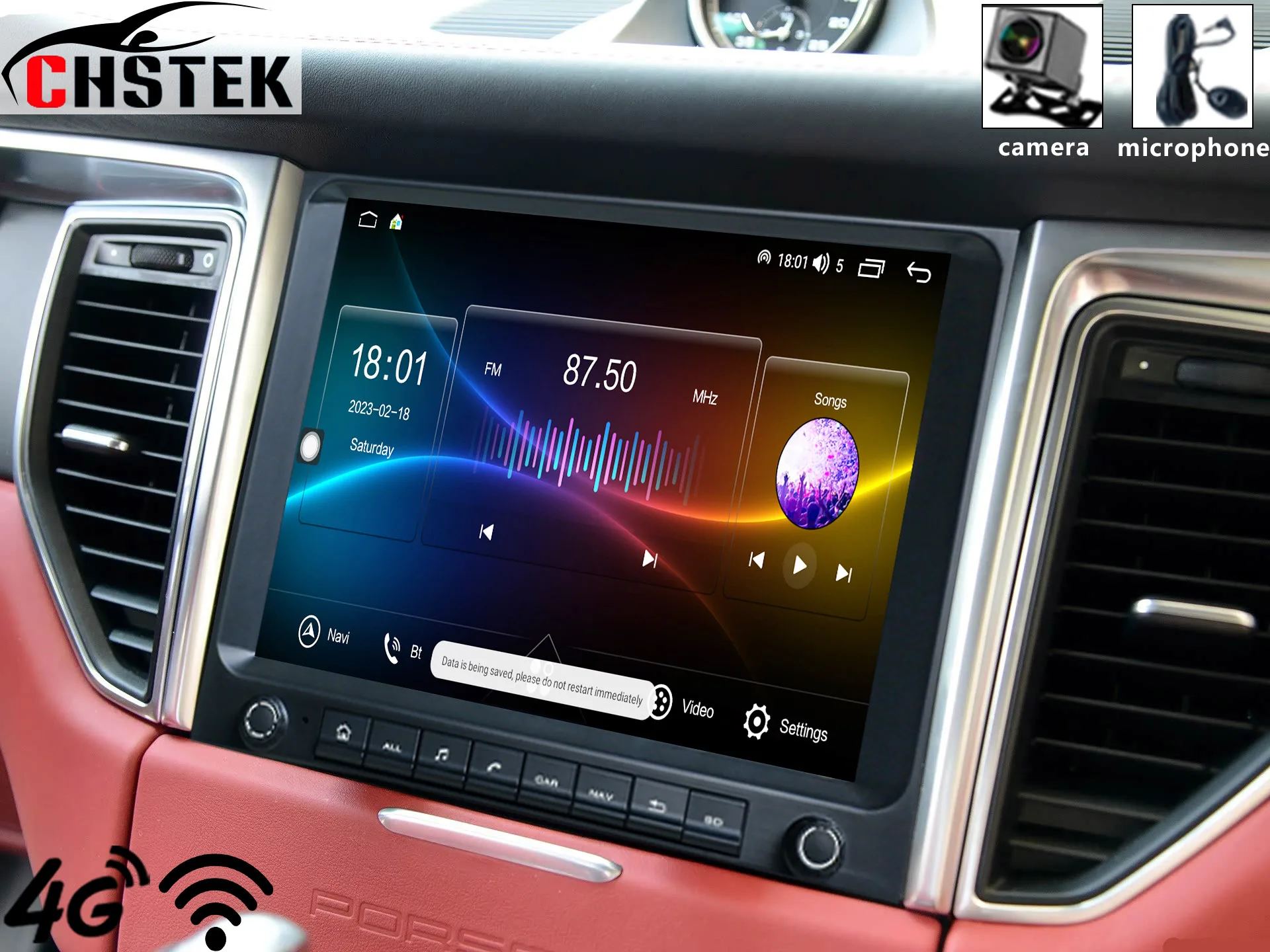 CHSTEK For Porsche Macan 2013-2018 Car Radio Replacement Guide Renew Change Fit Exchange Navigation GPS WIFI Auto Vedio Wireless