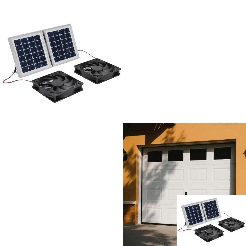 

27RB 10W Solar Exhaust Fan Air Extractor Mini Ventilator Solar Panel Fan For Dog Chicken House Greenhouse Outside