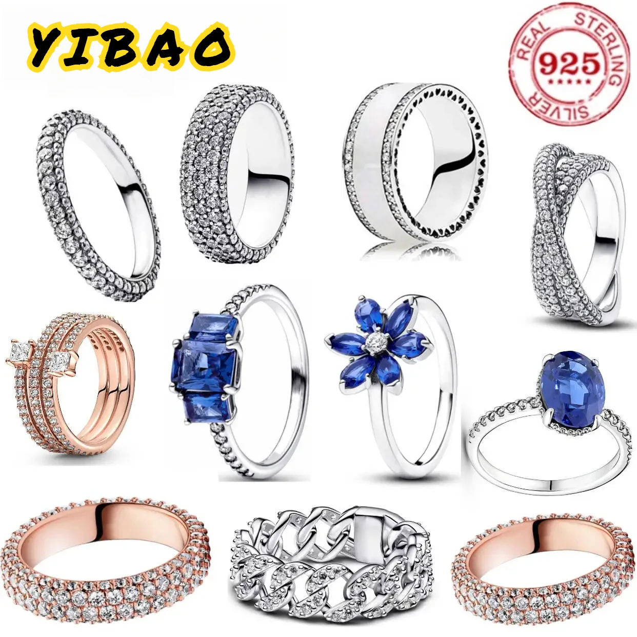Bague circulaire éblouissante en zircone 100% argent sterling 925, bijoux pour femmes, choix de cadeau exceptionnel pour les bijoux
