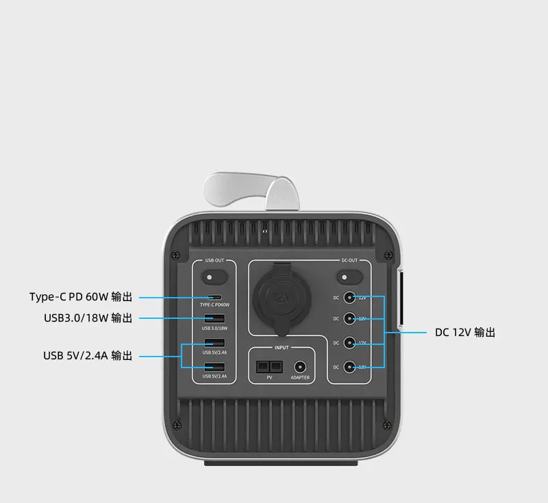 600W 156000 Fuente de alimentación móvil de almacenamiento de energía mAh/577Wh, batería de polímero de litio, fuente de alimentación exterior de respaldo de emergencia