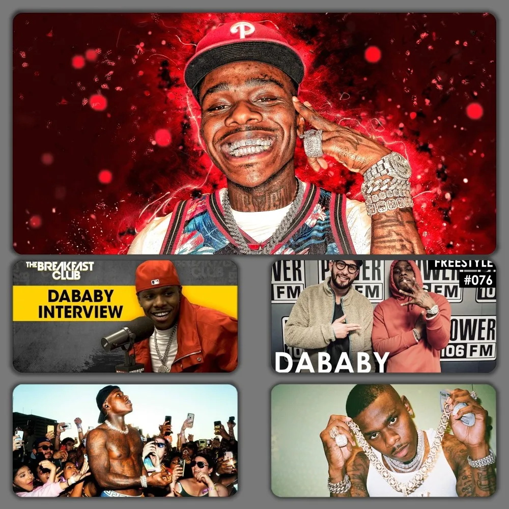 DaBaby Rapper Mousepad Large Gaming Compute Gamer PC Keyboard Mouse Mat