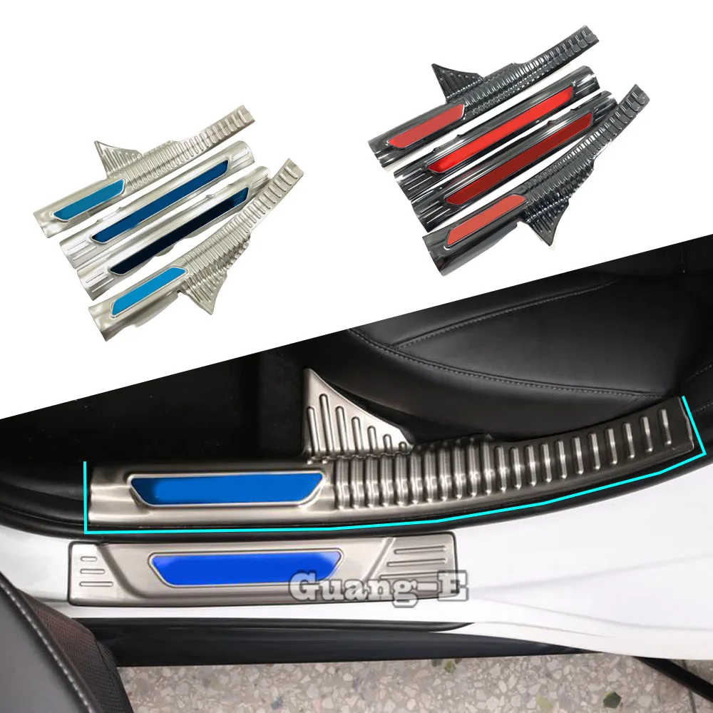 

For Hyundai Sonata DN8 10Th 2020 2021 2022 2023 Stainless Steel Pedal Trim Frame Door Sill Scuff Plate Inner Threshold Bumper